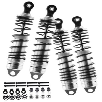 RCMYou RC Shocks Absorber Upgrades Part for 1/10 Lasernut U4, Tenacity DB Pro,TENACITY TT Pro 4WD SCT,4PCS Aluminum Front Rear Big Bore RC Shocks Damper,90mm 100mm Metal Hop Ups,#LOS233011,Silver