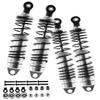 RCMYou RC Shocks Absorber Upgrades Part for 1/10 Lasernut U4, Tenacity DB Pro,TENACITY TT Pro 4WD SCT,4PCS Aluminum Front Rear Big Bore RC Shocks Damper,90mm 100mm Metal Hop Ups,#LOS233011,Silver view 1