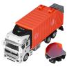 Alomejor 1:48 Pull Back Garbage Truck Toy Alloy Plastic Delivery Vehicles Toys Decoration for Boys(Orange) view 2
