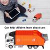 Alomejor 1:48 Pull Back Garbage Truck Toy Alloy Plastic Delivery Vehicles Toys Decoration for Boys(Orange) view 4
