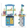 TEMI Kids Kitchen playset & 60 Pcs Toy Accessories Set, Kids Kitchen Toys & Grill Playset, Play Kitchen w/Real Sounds and Light, Pretend Play Set for Toddlers, Kids, Girls & Boys (Blue) view 2