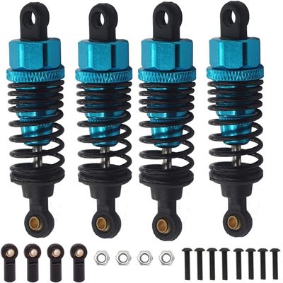 Aluminum RC Shock Absorber 55mm for Tamiya TT01 Mf-01x 1/10 RC Car Upgrade Part 4 pcs/set(Blue)