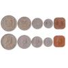5 Coins from Malaya and British Borneo (Malaysia) | Malaya and British Borneo Coin Set Collection 1 5 10 20 50 Cents | Circulated 1976-1980 | Elizabeth II view 1