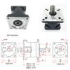 Flange 80mm Servo Planetary Gearbox 5:1 Gear Head Speed Reducer, 19mm Input & 16mm Output Shaft for Nema32 Servo Motor view 4