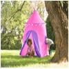 HearthSong 6-Foot Lighted Hideaway Canopy and Backyard Play Space Pink view 2