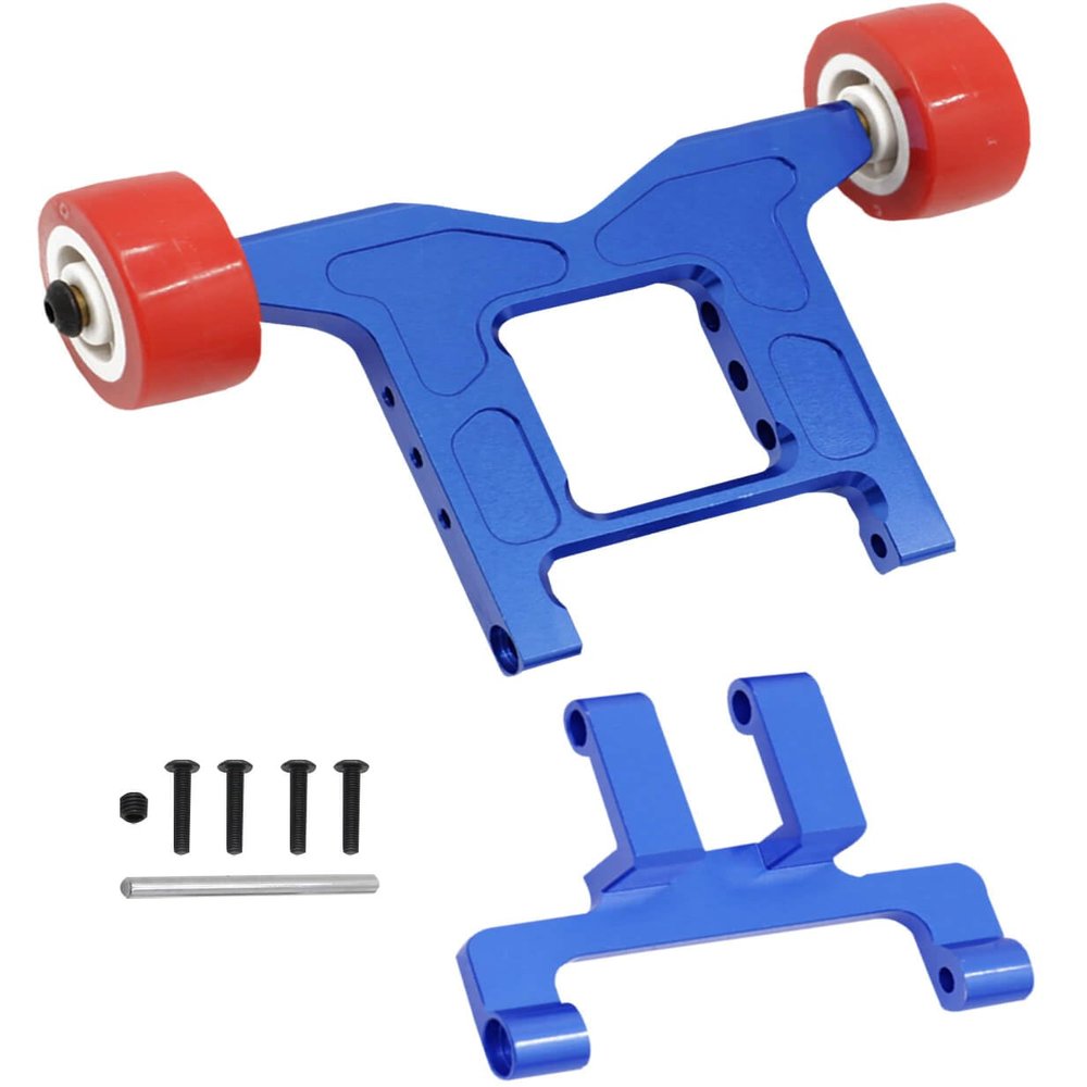 RCMYou Aluminum Wheelie Bar Upgrades Part for 1/10 Granite & Big Rock 4x4 3S Blx Mega550,Kraton & Outcast 4x4 4S Blx,1/8 Typhon 4wd 3S Blx, Alloy Hops Up Upgrades Part,Replace AR320403,Navy Blue