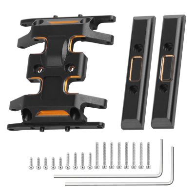 Acekeeps RC Crawler Skid Plate and Chassis Weight Bar Upgrade for 1/24 Axial SCX24 Gladiator Bronco Deadbolt C10 Wrangler B-17 (Black w/Gold)