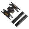 Acekeeps RC Crawler Skid Plate and Chassis Weight Bar Upgrade for 1/24 Axial SCX24 Gladiator Bronco Deadbolt C10 Wrangler B-17 (Black w/Gold) view 2