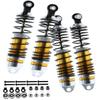 RCMYou RC Shocks Absorber Upgrades Part for 1/10 Lasernut U4, Tenacity DB Pro,TENACITY TT Pro 4WD SCT,4PCS Aluminum Front Rear Big Bore RC Shocks Damper,90mm 100mm Metal Hop Ups,#LOS233011,Gold view 1