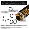 RCMYou RC Shocks Absorber Upgrades Part for 1/10 Lasernut U4, Tenacity DB Pro,TENACITY TT Pro 4WD SCT,4PCS Aluminum Front Rear Big Bore RC Shocks Damper,90mm 100mm Metal Hop Ups,#LOS233011,Gold view 3