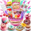 GirlZone DIY Slime Kit Egg & Clay for Cakes & Sweet Treats - Multicolor Boxed Set, Ages 7+ - Scented Food Slime Kit for Cake, Doughnut & Ice Cream Baking Play view 1