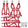 RCMYou Upgrades Suspension Arms for 1/8 Kraton 6S BLX,Outcast 6S BLX,Talion 6S BLX,Notorious 6S BLX,Aluminum Front Rear A Arms & Lower Upper Swing A-Arm Set Hops up w/Pivot Balls,6pcs,Red view 1