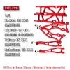 RCMYou Upgrades Suspension Arms for 1/8 Kraton 6S BLX,Outcast 6S BLX,Talion 6S BLX,Notorious 6S BLX,Aluminum Front Rear A Arms & Lower Upper Swing A-Arm Set Hops up w/Pivot Balls,6pcs,Red view 2