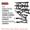 RCMYou Upgrades Suspension Arms for 1/8 Kraton 6S BLX,Outcast 6S BLX,Talion 6S BLX,Notorious 6S BLX,Aluminum Front Rear A Arms & Lower Upper Swing A-Arm Set Hops up w/Pivot Balls,6pcs,Black view 2