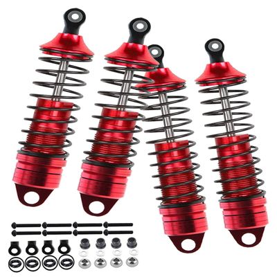 RCMYou RC Shocks Absorber Upgrades Part for 1/10 Lasernut U4, Tenacity DB Pro,TENACITY TT Pro 4WD SCT,4PCS Aluminum Front Rear Big Bore RC Shocks Damper,90mm 100mm Metal Hop Ups,#LOS233011,Red
