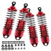 RCMYou RC Shocks Absorber Upgrades Part for 1/10 Lasernut U4, Tenacity DB Pro,TENACITY TT Pro 4WD SCT,4PCS Aluminum Front Rear Big Bore RC Shocks Damper,90mm 100mm Metal Hop Ups,#LOS233011,Red view 1