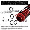 RCMYou RC Shocks Absorber Upgrades Part for 1/10 Lasernut U4, Tenacity DB Pro,TENACITY TT Pro 4WD SCT,4PCS Aluminum Front Rear Big Bore RC Shocks Damper,90mm 100mm Metal Hop Ups,#LOS233011,Red view 3