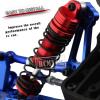 RCMYou RC Shocks Absorber Upgrades Part for 1/10 Lasernut U4, Tenacity DB Pro,TENACITY TT Pro 4WD SCT,4PCS Aluminum Front Rear Big Bore RC Shocks Damper,90mm 100mm Metal Hop Ups,#LOS233011,Red view 4
