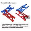 RCMYou Aluminum Suspension A-Arms Upgrades Part for 1/10 Lasernut U4 4WD,Tenacity TT Pro 4WD SCT,Tenacity DB Pro 4WD, 4pcs Front Rear A Arms Hops Up Set,Replace #LOS234016,LOS234017,Navy Blue view 3
