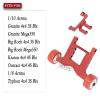 Aluminum Wheelie Bar Upgrades Part for 1/10 Granite & Big Rock 4x4 3S Blx Mega550,Kraton & Outcast 4x4 4S Blx,1/8 Typhon 4wd 3S Blx,RCMYou Alloy Metal Hops Up Upgrades Part,Replace AR320403,Red view 2