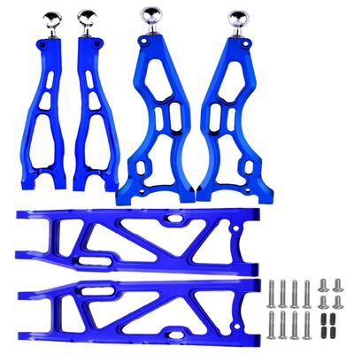 RCMYou Upgrades Suspension Arms for 1/8 Kraton 6S BLX,Outcast 6S BLX,Talion 6S BLX,Notorious 6S BLX,Aluminum Front Rear A Arms & Lower Upper Swing A-Arm Set Hops up w/Pivot Balls,6pcs,Navy Blue