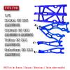 RCMYou Upgrades Suspension Arms for 1/8 Kraton 6S BLX,Outcast 6S BLX,Talion 6S BLX,Notorious 6S BLX,Aluminum Front Rear A Arms & Lower Upper Swing A-Arm Set Hops up w/Pivot Balls,6pcs,Navy Blue view 2