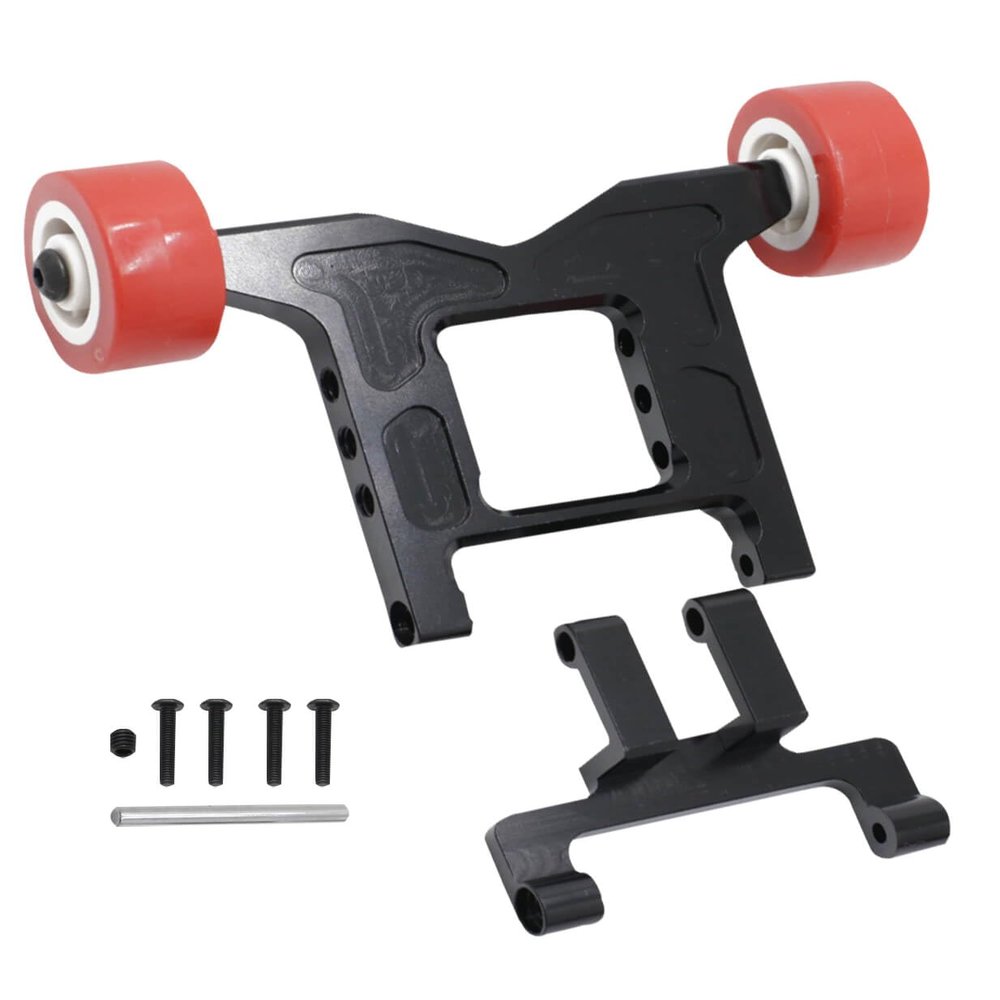 RC Wheelie Bar Upgrades Part for 1/10 Granite & Big Rock 4x4 3S Blx Mega550,Kraton & Outcast 4x4 4S Blx,1/8 Typhon 4wd 3S Blx,RCMYou Alloy Metal Hops Up Upgrades Part,Replace AR320403,Black