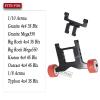 RC Wheelie Bar Upgrades Part for 1/10 Granite & Big Rock 4x4 3S Blx Mega550,Kraton & Outcast 4x4 4S Blx,1/8 Typhon 4wd 3S Blx,RCMYou Alloy Metal Hops Up Upgrades Part,Replace AR320403,Black view 2