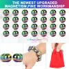 Moonhua 28Pcs Rainbow Stones Fidget Toy, 20mm DIY Mutual Attraction Desk Balls for Kids Adults, Educational Science Kit for Anxiety Relief, Building Crafts for Teens Party Favors Gift view 2