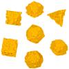 DND Cheese Dice 3D Printed 7PCS Polyhedral Food Themed Dice Set Great for Dungeons and Dragons, Pathfinder, Tabletop RPG, MTG Game view 1