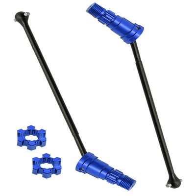 RC Drive Shaft Upgrades for 1/5 X MAXX 77086-4,RCMYou CVD Driveshaft & Stub Axle Hop Ups Part,2pcs Steel Alloy Front Rear Transmission Driveshaft 160MM,Replace #7750X #7768,Navy Blue