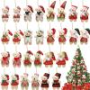 28 Pieces 3 Inches Christmas Stuffed Animal Toys Small Animal Plush Key Chain Plush Animal Toy Set for Christmas Tree Decorations, Stocking Stuffing, Party Gifts (Plaid Style) view 1