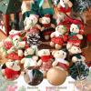 28 Pieces 3 Inches Christmas Stuffed Animal Toys Small Animal Plush Key Chain Plush Animal Toy Set for Christmas Tree Decorations, Stocking Stuffing, Party Gifts (Plaid Style) view 3