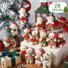 28 Pieces 3 Inches Christmas Stuffed Animal Toys Small Animal Plush Key Chain Plush Animal Toy Set for Christmas Tree Decorations, Stocking Stuffing, Party Gifts (Plaid Style) view 4