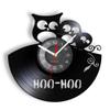 Timethink 12'' Hoo Hoo Baby Owl Vinyl Record Wall Clock for Kid Room Nursery, Modern Decorative Animal Wall Decor Silent Quartz Non-Ticking Wall Clock Watch Battery Operated for Owl Lovers Gift view 1