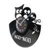Timethink 12'' Hoo Hoo Baby Owl Vinyl Record Wall Clock for Kid Room Nursery, Modern Decorative Animal Wall Decor Silent Quartz Non-Ticking Wall Clock Watch Battery Operated for Owl Lovers Gift view 2