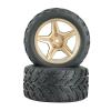 Greendhat Upgrade Widen Tyres Tires Wheel for WLtoys 104009 12428 12423 12402 124019 144001 144002 FY03 RC Car Spare Parts ( Color : Gold ) view 3