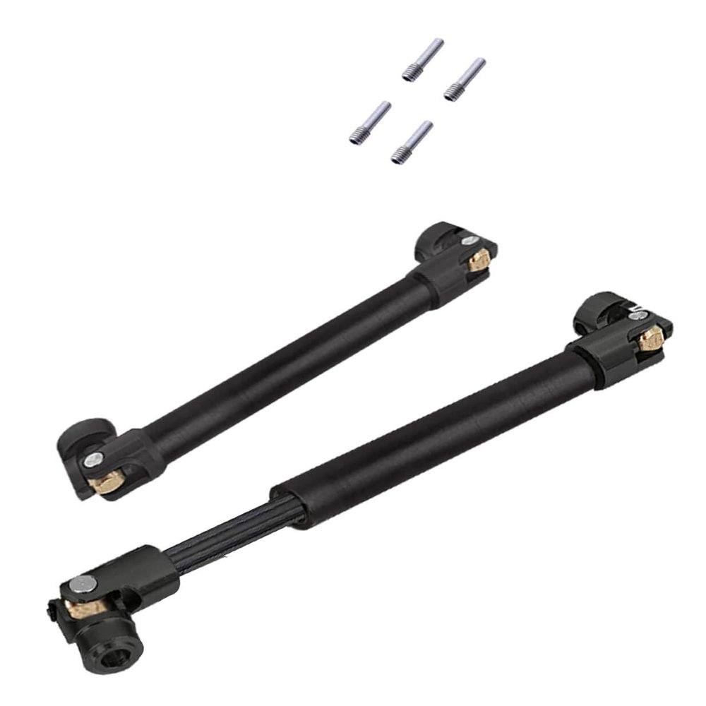 RC Crawler Drive Shaft 94-125MM Upgrades for 1/10 SCX10 D90 Gen7/Pro RC 4WD GEN8 SCX10-II,RCMYou 2pcs Universal Driveshaft,Steel Full Metal Axles Part Hop-Ups,Black (94-125MM,2PCS)