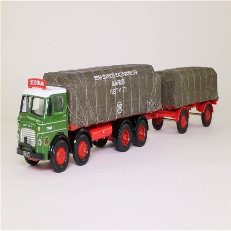 Corgi for Leyland Octopus Sheeted Platform Lorry & Drawbar Trailer Road Services (Caledonian) Ltd Limited Edition 1/50 DIECAST Truck Pre-Built Model