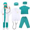 Acecharming Kids Doctors Costume, Child Role Play Costumes Unisex Doctor Fancy Dress Costume Doctor Scrubs for Kids Doctor and Nurse Costumes for Halloween Cosplay Party view 1