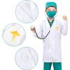 Acecharming Kids Doctors Costume, Child Role Play Costumes Unisex Doctor Fancy Dress Costume Doctor Scrubs for Kids Doctor and Nurse Costumes for Halloween Cosplay Party view 2