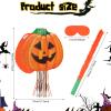 Aoriher Halloween Pumpkin Piata Pull String Pumpkin Piata with Stick and Blindfold Halloween Hanging Decoration Mexican Game Fall Party Supplies view 2