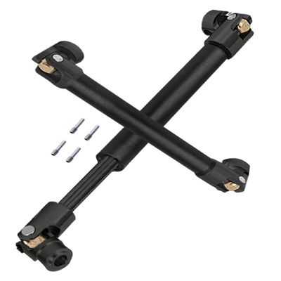 RC Crawler Drive Shaft 116-170MM Upgrades for 1/10 SCX10 D90 Gen7/Pro RC 4WD GEN8 SCX10-II,RCMYou 2pcs Universal Driveshaft,Steel Full Metal Axles Part Hop-Ups,Black (116-170MM,2PCS)
