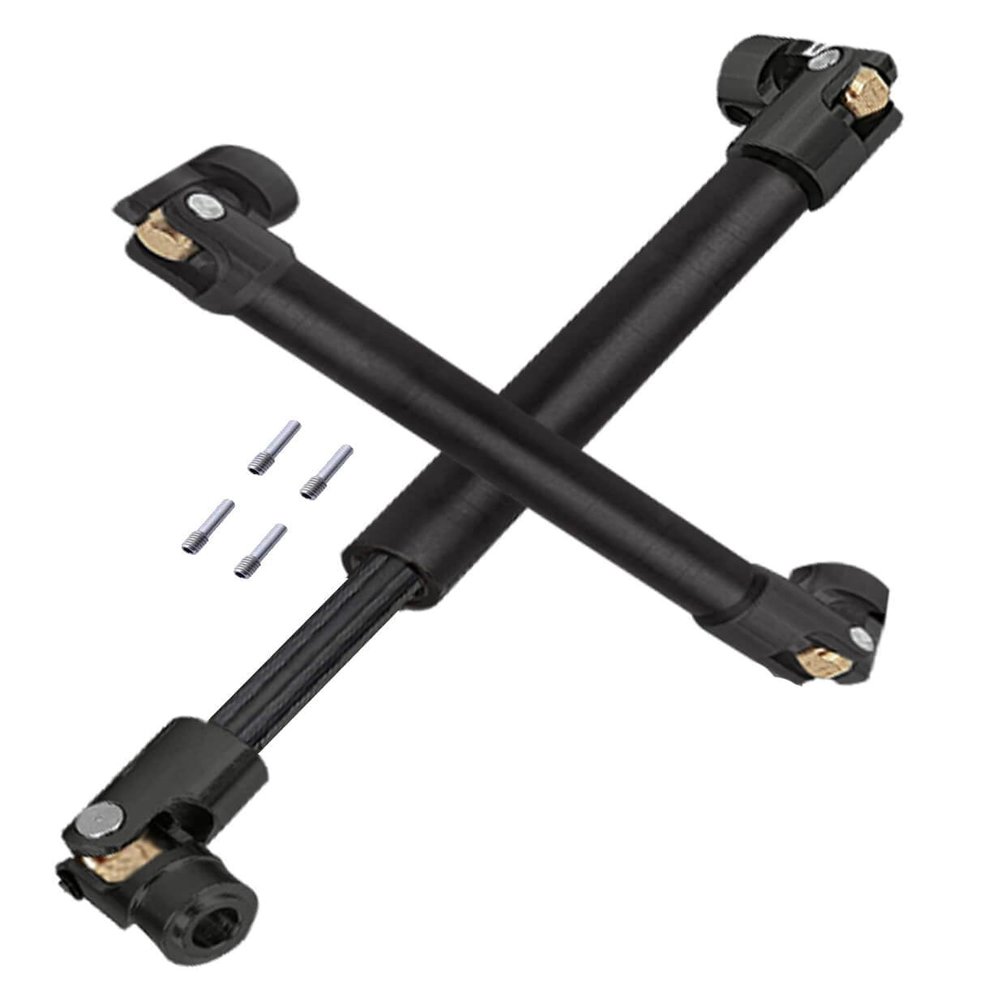 RC Crawler Drive Shaft 116-170MM Upgrades for 1/10 SCX10 D90 Gen7/Pro RC 4WD GEN8 SCX10-II,RCMYou 2pcs Universal Driveshaft,Steel Full Metal Axles Part Hop-Ups,Black (116-170MM,2PCS)