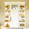 10 Pcs Construction Themed Party Cardboard Cutout Porch Banner Sign Decoration Supplies for Kids Baby Birthday Party Bath Decoration view 1