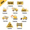10 Pcs Construction Themed Party Cardboard Cutout Porch Banner Sign Decoration Supplies for Kids Baby Birthday Party Bath Decoration view 2