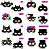 Magic Masks, 8PCS Rainbow Scratch Paper Halloween Masks DIY Art Craft Kit Ghost Skeleton Cat Witch Pumpkin Bat Spider Mask Decorations for Kids Birthday Party Halloween Cosplay Creative Gift view 3