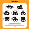 Magic Masks, 8PCS Rainbow Scratch Paper Halloween Masks DIY Art Craft Kit Ghost Skeleton Cat Witch Pumpkin Bat Spider Mask Decorations for Kids Birthday Party Halloween Cosplay Creative Gift view 4
