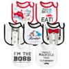 2ooya 7Pcs Cotton Waterproof Baby Bibs Adjustable Hook Loop Closure Infant Bib Unisex Black Red Newborn Babies Food Bibs Baby Keepsake Gift for Eating Teething Drooling Feeding6-12 Months view 1