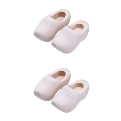 Wooden Shoes Miniature Doll Shoes Unfinished Wood Crafts Make Your Supplies Roleplay Collection for Dollhouse DIY Crafts
